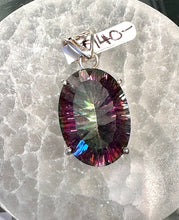 Mystic topaz faceted pendant