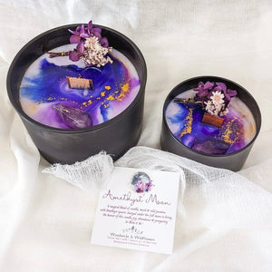 Woodwicks & Wildflowers Candle- Amethyst Moon -Large Glass