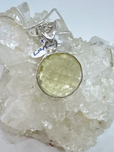 Round Lemon quartz faceted pendant