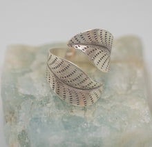 Leaf open front - Hill Tribe Silver Ring
