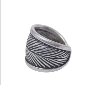 Leaf wrap - Hill Tribe Silver ring