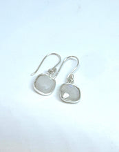 Little squareMoonstone Earrings