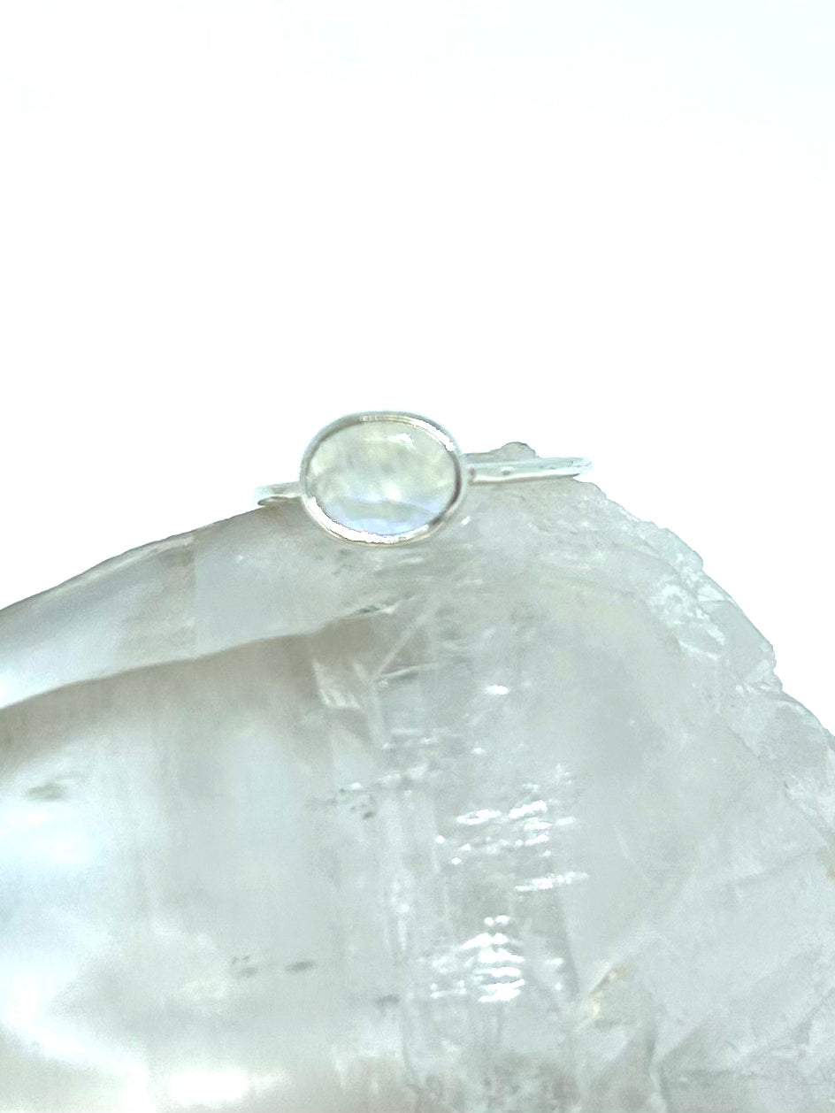 Moonstone Circle Ring