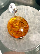 Baltic ocean round Amber pendant