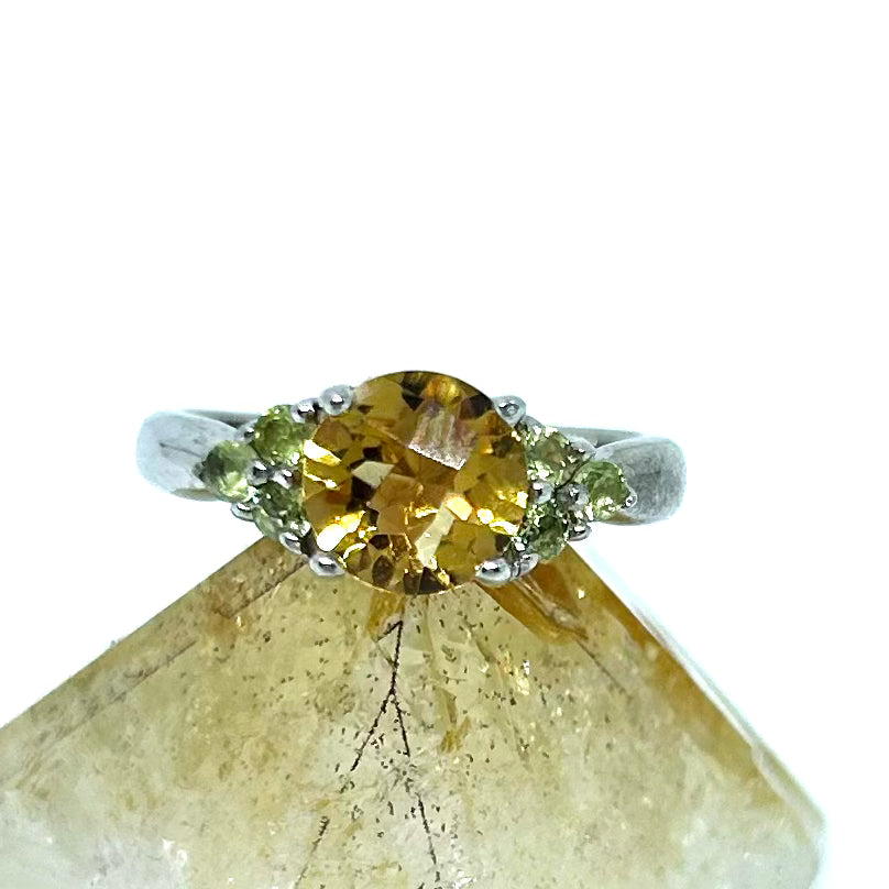 Citrine and Peridot Ring