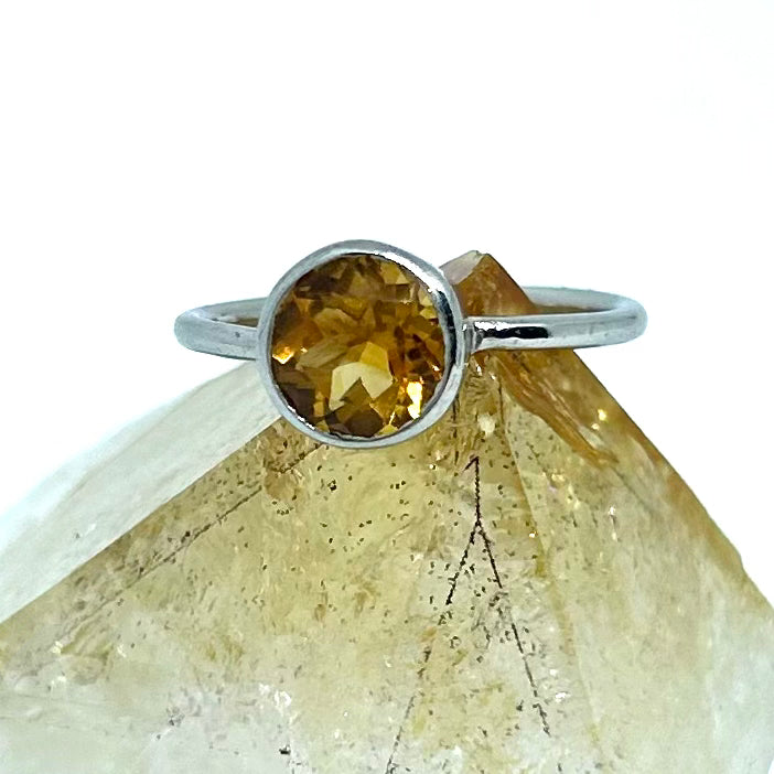 Citrine Circle Ring