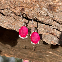 Ruby pink earrings