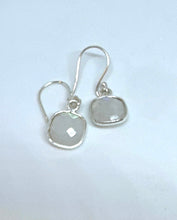 Little squareMoonstone Earrings