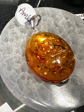 Baltic ocean round Amber pendant