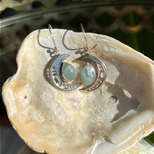 Aquamarine Crescent Moon earrings
