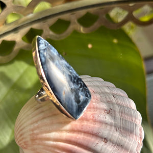 Blue Pietersite ring size 7