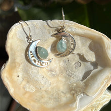 Aquamarine Crescent Moon earrings