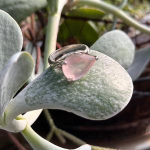 Stunning Rose Quartz Ring Size 11