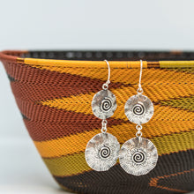 Nature coil Silver Earrings