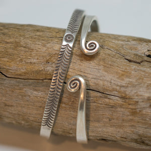 Spiralling Silver Cuff