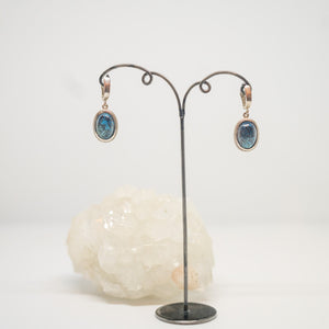 Azurite Deep Blue Rare Earrings