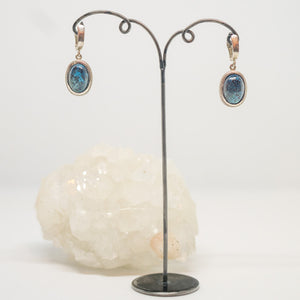 Azurite Deep Blue Rare Earrings