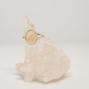 Faceted Citrine ring   Size 8