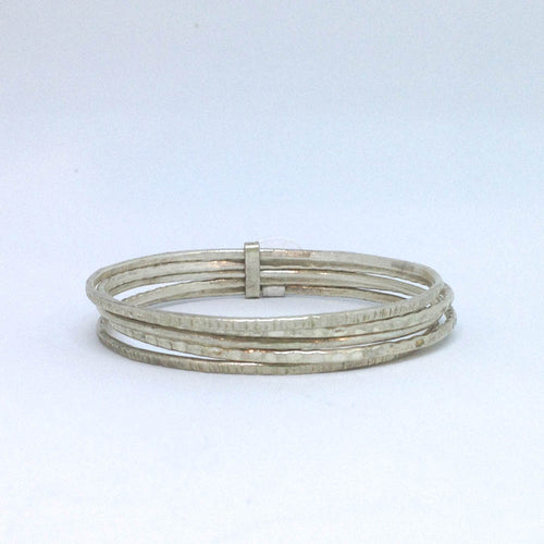 Hill Tribe Silver Bangle ~  together forever
