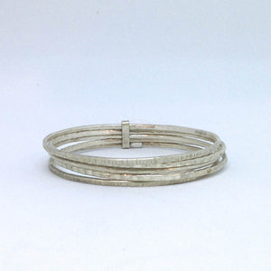 Hill Tribe Silver Bangle ~  together forever