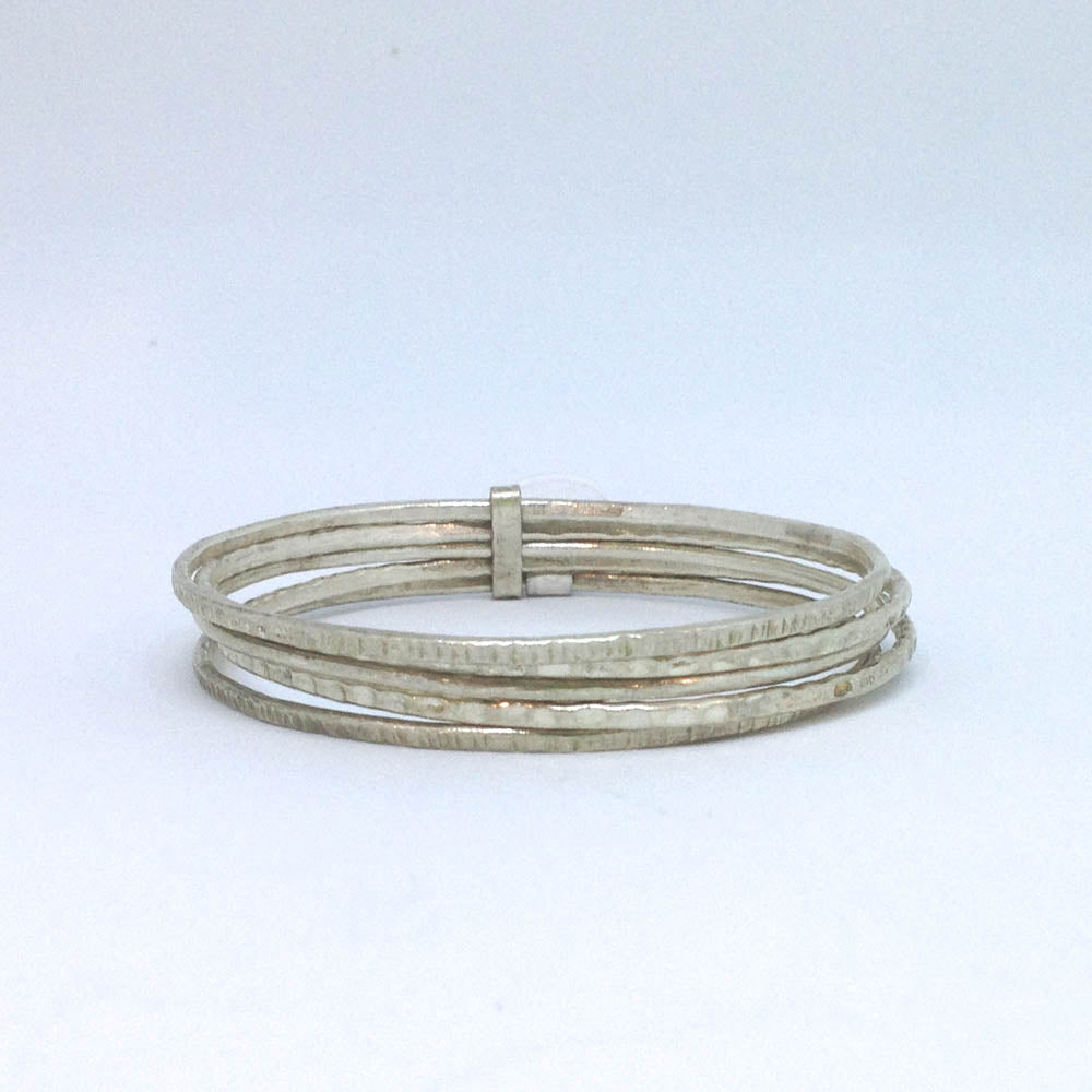 Hill Tribe Silver Bangle ~  together forever