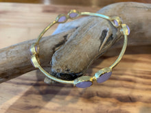 Chalcedony Gem Gold Bracelets