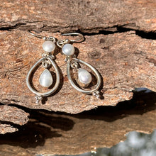 Pearl silver earrings