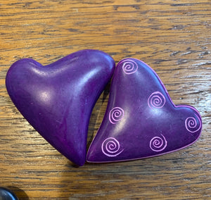 Wonky Kisii Heart Stones - spread a little love