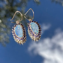 Royal Opal earrings with Sapphires