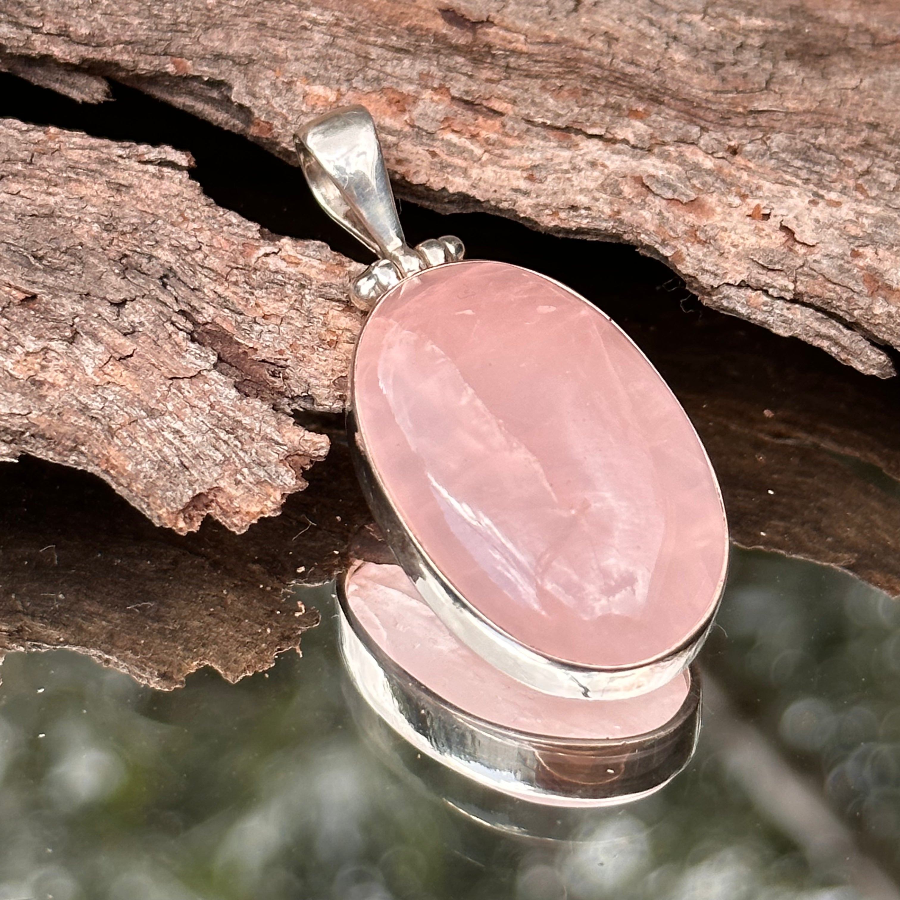 Rose top quartz charms