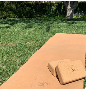 Yoga apparel, sustainable Eco friendly ~buckwheat bolster Cork Mat ball peanut block roller bag