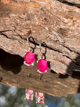 Ruby pink earrings