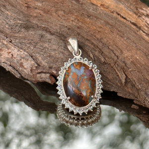 Australian boulder Opal pendant
