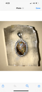 Australian boulder Opal pendant