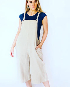 Elise Cotton overalls 3/4 length