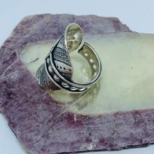 Large Silver Snail Coil ring